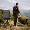 Goplus Swivel Hunting Chair with 4 360° Adjustable Legs Folding Silent Swivel Blind Chair Camouflage/Black